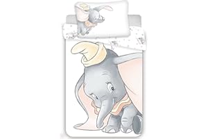 Jerry Fabrics Disney Dumbo Baby Bed Linen 100 x 135 cm 100% Cotton