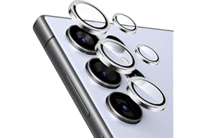 ESR Folia ochronna na aparat Samsung Galaxy S24 Ultra, indywidualne folie ochronne na soczewki, odporne na zarysowania, ultracienkie szkło hartowane z aluminiową krawędzią, Galaxy S24 Ultra przyjazne