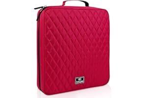 TIMCORR CD Case DVD Holder Storage: 160 Capacity DVD Cases Organizer Portable Wallet Storage - CD Plastic Protective Carrying Binder for Home Travel