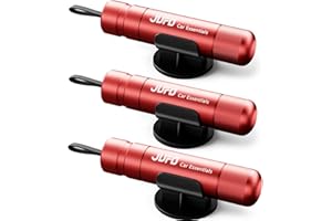 JUFO 3 packs Car Escape Tool with Seat Belt Cutter Quick Emergency Window Breaker Escape Safety Hammer（Red*3