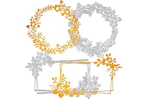 BETESSIN 2pcs Troquel Manualidad Scrapbooking Flor, Plantillas de Troqueles de Corte de Metal de Álbum Recorte Tarjeta Decoración DIY, Troquel Regalo Cumpleaños Papel DIY Boda, 7cm a 12cm