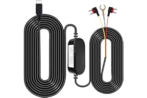 Gebildet Puerto Micro USB Dash CAM Kit de Cableado para Monitor de Estacionamiento 24H Convierte 12V-24V a 5V/2.5A Cargador de Cámara para Tablero de Auto Kit de Cable 320cm, Protección Bajo Voltaje