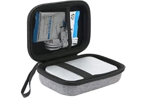 Khanka Hard Case for HP Sprocket 200/Sprocket Photo Printer 1st/2nd Generation. Fits 5 x 7.6 cm/2 x 3 Inch Sprocket Photo Paper. (Gray/Black)