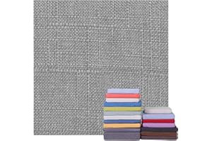 AQIGR Housses de Coussin de Chaise de Jardin 3/5/8/10/15/20cm Épais Tissu Lin Housse de Remplacement avec Fermeture Éclair Antidérapante pour Coussin Carré de Cuisine Salle à Manger Canapé(Light grey,70x70x