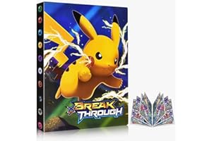 QASIMOF Card Binder for Pokemon Cards, Cards Holder Album Holds 240 Cards, TCG Book Collection Card Protection Folder Case, Gift for Kids