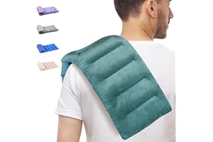 SuzziPad Microwavable Heating Pads for Reduce Discomfort, 7x16 inches Microwave Heated Pad for Soothing Neck and Shoulder Back Fatigue, Heatable Bag for Aches, Moist Hot Pack Heat Compress, Green
