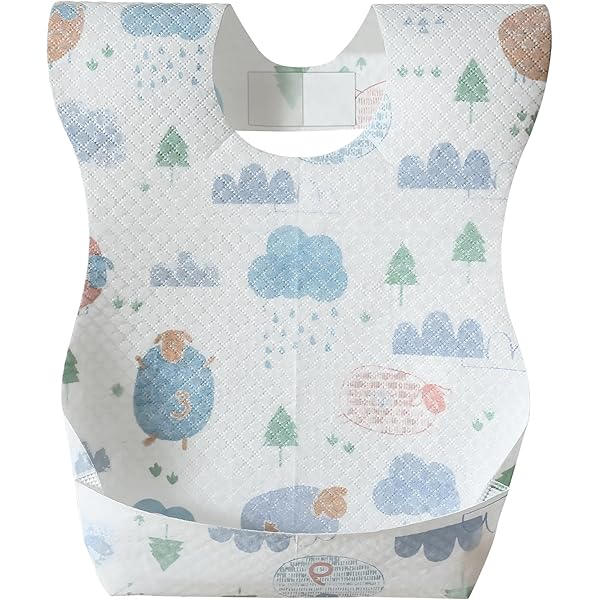 Bavaglini Usa E Getta Per Bambini - 100 Pezzi Impermeabili Con Tasca Antibriciole | Per Svezzamento E Pappa - Foto 5