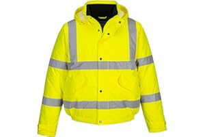 Portwest - Giacca Bomber Alta visibilità, Taglia: Small-5XL, Colore: Giallo