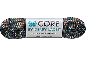 Derby Laces CORE Narrow 6mm Waxed Lace for Figure Skates, Roller Skates, Boots, and Regular Shoes