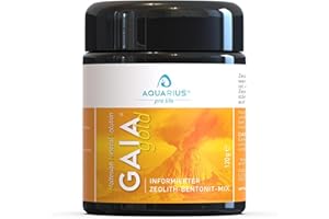 Aquarius pro Life ® - GAIAgold® Premium Zeolith-Pulver 300g I 100% Natürliches Vulkanmineral I Ultrafein Gemahlen für Optimale Reinheit I Laborgeprüft für Sicherheit & QualitätI In Mironglas