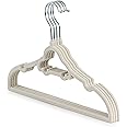 20 Childrens Velvet Baby Hangers for Clothes Non-Slip for Baby or Toddler - Kids hangers for Clothing and Coats - Space saving hangers for Bedroom or Wardrobe - Ivory