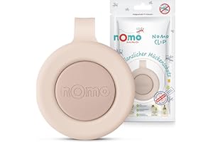 nomo MOSQUITO Anti Mosquito Clip • Pure Vegetable Mosquito Protection for Baby & Children • Insect Protection Clip Against Mosquitoes, Mosquitoes & Insects • 30 Days Effect • BPA Free & Without DEET