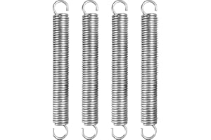 NICAVKIT 4Pcs Resortes de Tensión 150 mm con gancho, Muelles de Extensión de acero Inoxidable,Muelle Tensor Diámetro exterior 18 mm, diámetro del alambre 2,5 mm, Fuerza 13 kg