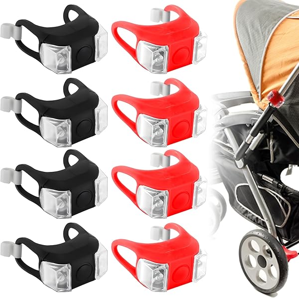 LED Kinderwagen Licht 4 Stück - Wasserdichte Beleuchtung Mit Reflektoren