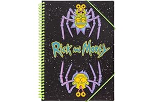 Grupo Erik Carpeta Fundas Plastico A4 Rick and Morty - Carpeta Clasificadora de Fundas con Espiral y Plastico A4 Transparente (30 fundas) | Carpetas Escolares para Niños y Niñas