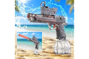 MOZKETO19 2025 New Electric Water Gun, Manual And Automatic Linkage Water Gun, Ultra-Long Range, Large Capacity, Ultra-Long Standby, Suitable For Summer Pool Parties And Beach Use. (Grey)
