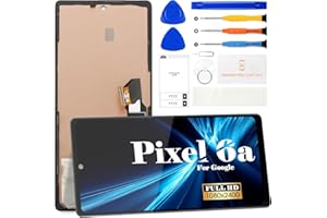 SRJTEK OLED LCD-Display für Google Pixel 6A für Google Pixel 6A GX7AS GB62Z G1AZG GB17L Digitizer Touchscreen Montage Reparatur mit Rahmen (schwarz)