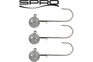 ‎SPRO Spro Jighead HD Jig 90-3 Jighaken Gamakatsu zum Gummifischangeln, Jigköpfe für Gummifische, Bleikopf für Gummifisch, Jig Angelhaken
