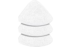 ZaKaBox Washable Steam Mop Head Replacement Compatible with Vileda Steam Mop Plus,3-Pack Triangular White Refills for Vileda Mop Head Replacement,for Vileda Steam Mop Replacement Pads