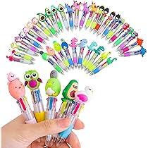 Altdeovk 24 Boligrafos Multicolor Para Niños, 6 En 1 Bolígrafo Kawaii, Multicolor Regalos Para Fiesta, Regalo Cumpleaños Colegio, Regalitos Cumpleaños Invitados