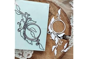 LZJSYKDQ Round Floral Ornament Die Cuts for Card Making, Lace Metal Cutting Dies for Paper Scrapbooking, DIY Stencils for Album Party Wedding Festivals Decoration