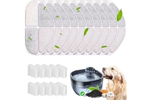 HOETEK 10er-Pack Ersatzfilter für Feelneedy 7 l Hunde-Wasserbrunnen (FN-W05), 5-Monatsset für große Hunde, Wassernapfspender, inklusive 10 Filter und 10 Schwämme