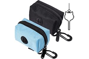 GUUFOO RICKMASK 2 Stück Kotbeutelspender für Hunde, Wasserdicht Pet Poop Tasche Halter, Hundekotbeutel-Halter Kotbeutel-Spender, Kotbeutelspender Beutelspender, für Spazierengehen mit Dem Hund Laufen Wandern