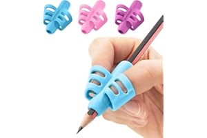 STYLO 3 Stück Stiftehalter Kinder - Stiftehalter Lernhilfe Griff Schreiben Lernstift Bleistift Griffe Kinder Stifthalter Stifthalter Schreibhilfe Griff Haltung Kind (Lila, Blau, Rosa)
