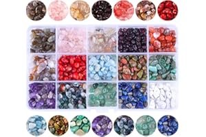 Colle 844pcs Crystal Beads for Jewellery Making, 15 Colors Natural Chip Irregular Stone Beads for Bracelet Making, DIY Gemtone Beads for Necklace Ring Earring Making