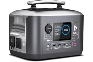 [10ms UPS/2Hrs Charge to 100%] BigBlue Portable Solar Generator Cellpowa 600, 537.6Wh Power Station, LiFePO4 Battery Backup with Pass-through Charging, 100W USB-C for Camping/Power Outage/Off-grid Use