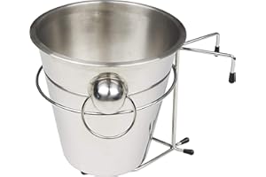 ‎WEBAVITA Webavita Edelstahl Champagnerkühler Sektkühler 21,5 cm Durchmesser | Mit Hängevorrichtung | rostfreier Getränkekühler für Wein Wasser Bier Sekt