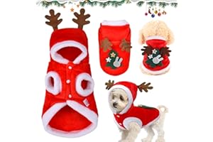 Smdbzda Disfraz de Navidad para Mascotas, Reno Traje Navidad Perro, Disfraz de Gato Navidads, Ropa de Navidads para Perros Pequeños y Gatos, Traje de Navidads para perros, Regalo para Perro y Gato