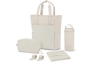 Kapten & Son Rucksack Lindby Diaper Set 12 L | 2in1 Wickelrucksack & Wickeltasche mit Kinderwagen- und Kofferbefestigung | inklusive Kulturtasche, Wickelunterlage & isolierter Flaschenhalter