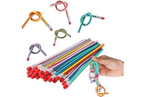 UINNOSSVC 36 matite pieghevoli per bambini, matite magiche per bambini, matite piegate con gomma, matite pieghevoli per bambini, regalo di Natale