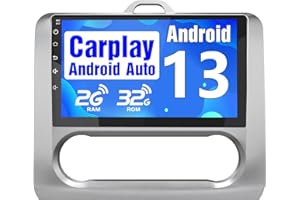 AWESAFE Android 13.0 [2GB+32GB] Radio Coche para Ford Focus Mk2 2004-2011 con Carplay Inalámbrico/Android Auto, 9 Pulgadas Pantalla Táctil con Bluetooth/GPS/FM/WiFi/USB/DSP, Apoyo Mandos Volante