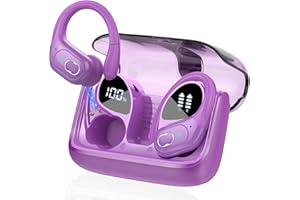 STECEi Casque Bluetooth, écouteurs stéréo Bluetooth 5.3 HiFi avec Microphone ENC HD, Casque sans Fil 75 Heures, étanchéité IP7, Violet