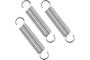 VooGenzek 3 PCS 2.5 * 20 * 100 mm Extension Spring, Stainless Steel Tension Spring with Hooks, Open Dual Hook Tension Spring, for Tents, Awnings, Trampoline
