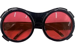 CARNAVALIFE Willy Wonka - Occhiali da sole bianchi neri con lenti e lenti per costumi da film, Halloween e Carnevale