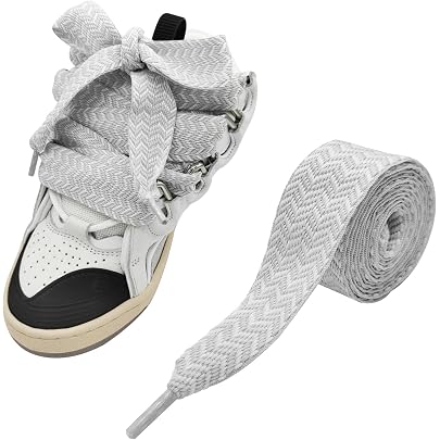 Lacci Stampati Mr Lacy Printies - Lacci Piatti In Stile Tie Dye, Alta Qualità, Lunghi 130 Cm, Larghi 10 Mm, Colore Cement Black White