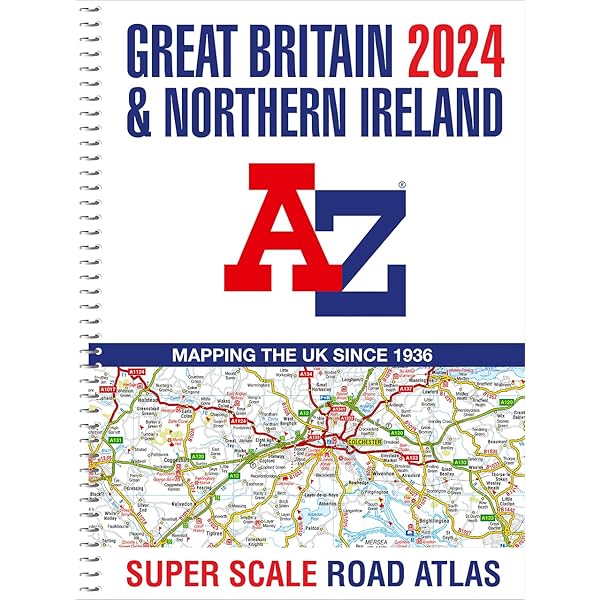 Great Britain A-Z Handy Road Atlas 2024 (A5 Spiral) : A–Z maps