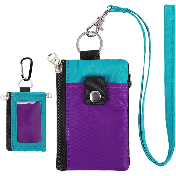 CHENSPRX Small RFID Blocking Lanyard Wallet For Women & Men - ID Holder, Keychain, Card Case - Pink Graffiti - View #3