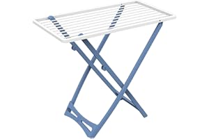 Gimi Cucciolo Stendibiancheria da Pavimento in Resina 100%, Stendino da 10 m, bianco, plastica