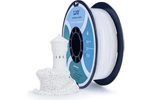 ZIRO Filamento PLA Opaco 1.75mm, Filamento Stampante 3D da 1kg, PLA ad Alta Tenacità, Pprecisione Dimensionale +/-0.03mm, Bianco