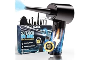 SÚPER Soplador De Aire PREMIUM ISMERAL® + Accesorios | Bateria 6000mAh | 100000RPM | Aire Comprimido Limpieza pc | Soplador De Aire Para pc | Soplador De Aire Potente | Pistola aire comprimido