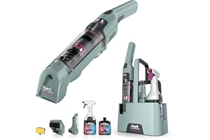 Shark StainForce Cordless Spot Cleaner Lightweight & Portable Spot, Stain, & Odour Eliminator for Carpets, Upholstery, with Storage Caddy, Accessories and 2x 500ml Cleaning Solution, HX100UKCP