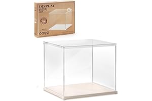 ROWOOD Vetrina Display in Acrilico, 29 X 24 X 24cm, Display Box Trasparente Da Assemblare, Scatola Protettiva Antipolvere Per Casa Delle Bambole, Puzzle 3D, Collezionismo O Stoccaggio Domestico".