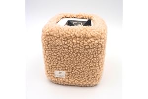 Milaboo Housse en peluche de qualité supérieure pour Toniebox 1 et 2, fabriquée à la main en Allemagne, avec tissu en peluche doux, housse de protection et manipulation facile (beige)