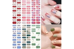 NAILDOKI Lamina Unghie, Adesivi Unghie Nail Art Stickers Nail Art Autoadesiva, Adesivi Manicure Bellissimo Moda DIY Decorazione Nail Stickers