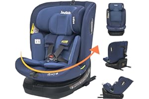 Jovikids ISOFIX Car Seat 360° for 40-150cm Baby Children, Rotating Car Seat for Newborn 0-12 Years, ECE R129/E4, Fixations ISOFIX, Top Tether - Blue