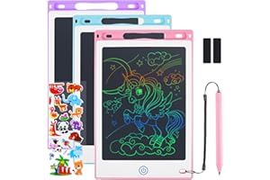 Pystuvo 3 Pack LCD Writing Tablet for Kids 8.5 Inch, Colorful Screen Doodle Pad Drawing Board Learning Educational Toy for Kids Gift for 3 4 5 6 Years Old Boys and Girls (Blue+Pink+Purple), U12L1037A